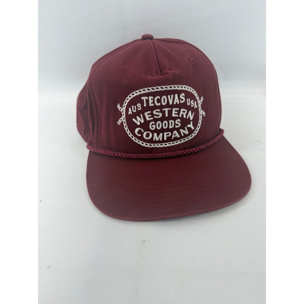 Tecovas Western Goods snapback hat w/ distinctive rope logo on the front panel